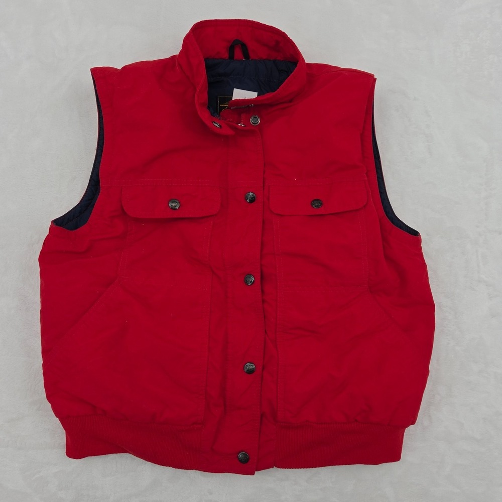 VTG Eddie‎ Bauer Down Vest Men's Med Red Goose Down Puffer USA Made 80s 90s